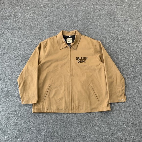 Gallery Brown Long Sleeve Waterproof Jacket Letter Print